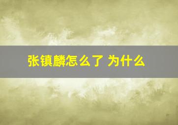 张镇麟怎么了 为什么